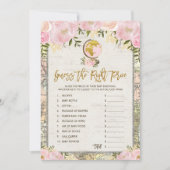 Reizen Raad eens de juiste prijs-Baby shower spelk Kaart (Voorkant)