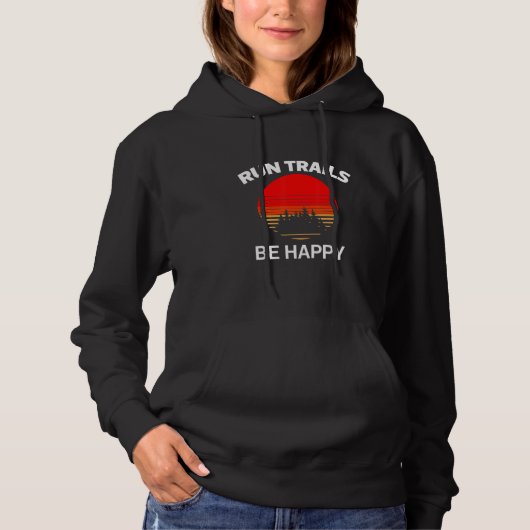 Reizen rennen zijn Happy Sunset Trail Runner met G Hoodie (Voorkant)