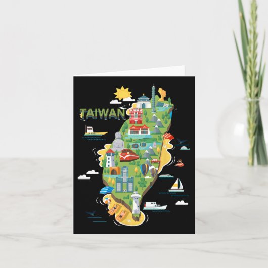 Reizen Rond Azië Taiwan Taipei Gezinsvakantie S Kaart (Voorkant)