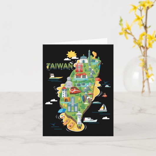 Reizen Rond Azië Taiwan Taipei Gezinsvakantie S Kaart (Gele Bloem)