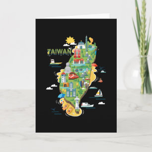 Reizen rond Azië Taiwan Taipei Gezondheidsvakantie Kaart