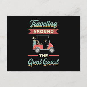 Reizen rond de Goal Coast Golf Golfer Funny Briefkaart