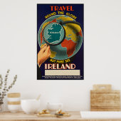 Reizen rond de Wereldbol, maar zie eerst Ierland Poster (Keuken)