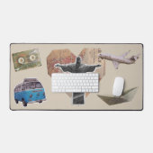 Reizen Schattigee Collage Mixed Media Bureaumat (Keyboard & Muis)