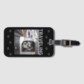 Reizen Schnauzer Pup Zwart Bagagelabel (Voorkant (horizontaal))