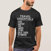 Reizen Seizoen Grappige Essentials Vergeet de wifi T-shirt (Voorkant)