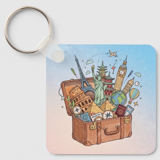 Reizen Sleutelhanger (Voorkant)