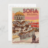 Reizen Sofia, Bulgarije geschenken en souvenirs Briefkaart (Voorkant / Achterkant)
