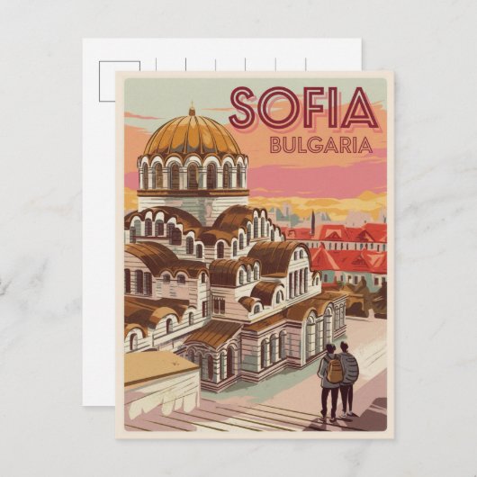 Reizen Sofia, Bulgarije geschenken en souvenirs Briefkaart (Voorkant / Achterkant)