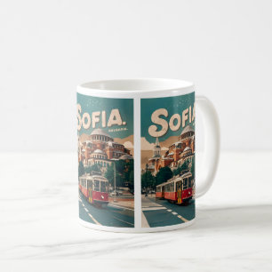 Reizen Sofia, Bulgarije  geschenken stadstram Koffiemok