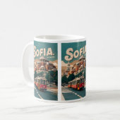 Reizen Sofia, Bulgarije  geschenken stadstram Koffiemok (Voorkant links)
