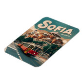 Reizen Sofia, Bulgarije  geschenken stadstram Magneet (Linkerzijde)