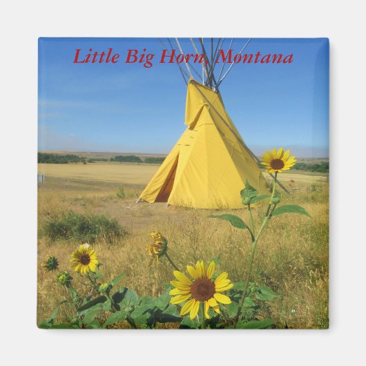 Reizen Souvenir Magnet Little Big Horn Montana (Voorkant)