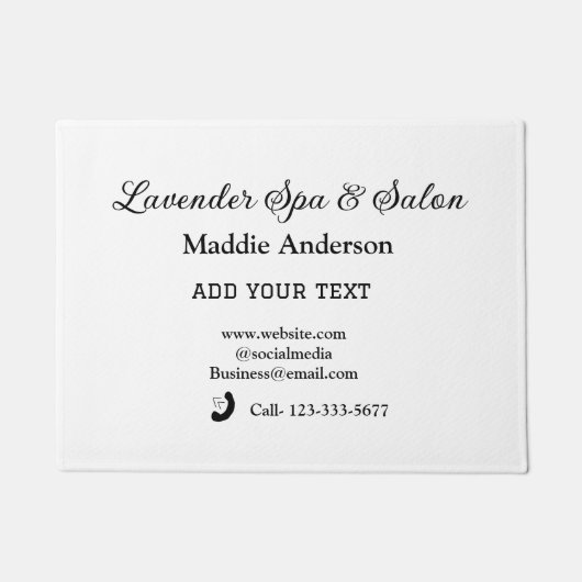 Reizen Spa Salon Gasteninformatie Vakantie Strand Deurmat (Voorkant)