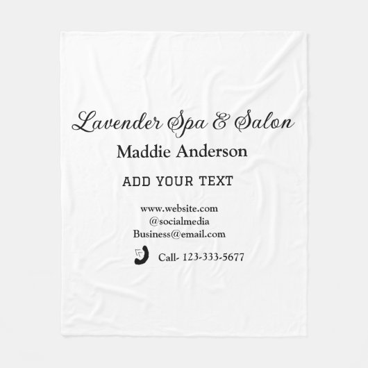 Reizen Spa Salon Gasteninformatie Vakantie Strand Fleece Deken (Voorkant)