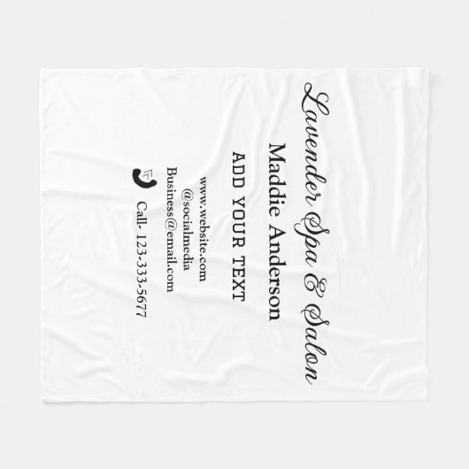 Reizen Spa Salon Gasteninformatie Vakantie Strand Fleece Deken (Voorkant (Horizontaal))