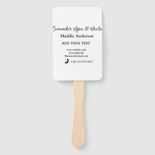 Reizen Spa Salon Gasteninformatie Vakantie Strand Handwaaier (Voorkant)