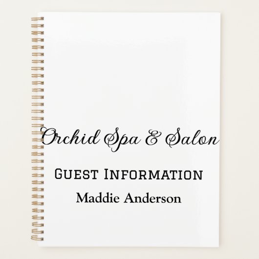 Reizen Spa Salon Gasteninformatie Vakantie Strand Planner (Voorkant)