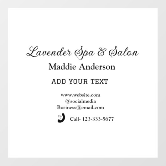 Reizen Spa Salon Gasteninformatie Vakantie Strand Raamsticker (Vel)