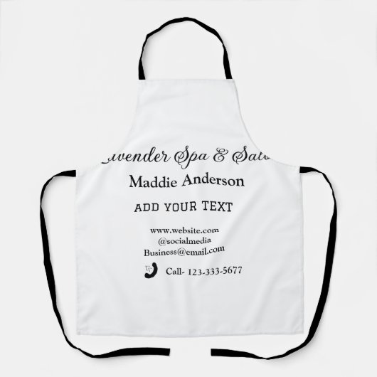 Reizen Spa Salon Gasteninformatie Vakantie Strand Schort (Voorkant)