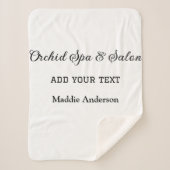 Reizen Spa Salon Gasteninformatie Vakantie Strand Sherpa Deken (Voorkant)