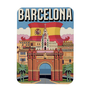 Reizen spanje vintage barcelona Arc de Triomf cade Magneet