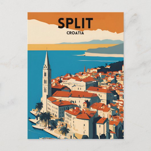 Reizen Split Kroatië Briefkaart (Voorkant)