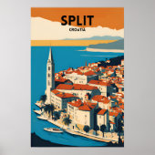 Reizen Split Kroatië Poster (Voorkant)