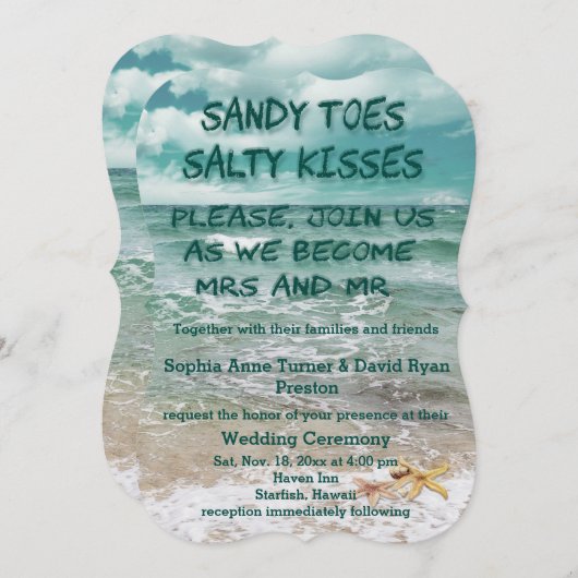 Reizen strandbestemming Staarvis bruiloft Kaart (Voorkant / Achterkant)