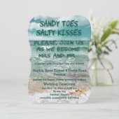 Reizen strandbestemming Staarvis bruiloft Kaart (Staand voorkant)