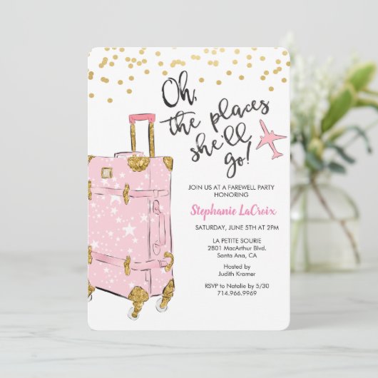 Reizen Thema Afscheid Afscheid Afscheid Feestuitno Kaart (Staand voorkant)