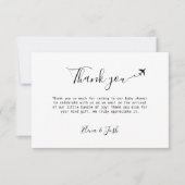 Reizen thema Baby shower Schattige Flat Dank u kaa Bedankkaart (Voorkant)