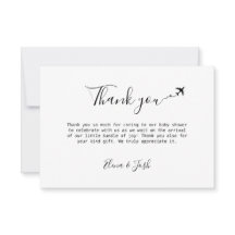 Reizen thema Baby shower Schattige Flat Dank u kaa