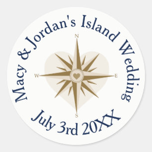 Reizen thema bruiloft stickers - gunst stickers