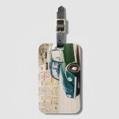 Reizen Thema Gift met Beach Car Foto Bagagelabel (Voorkant (verticaal))