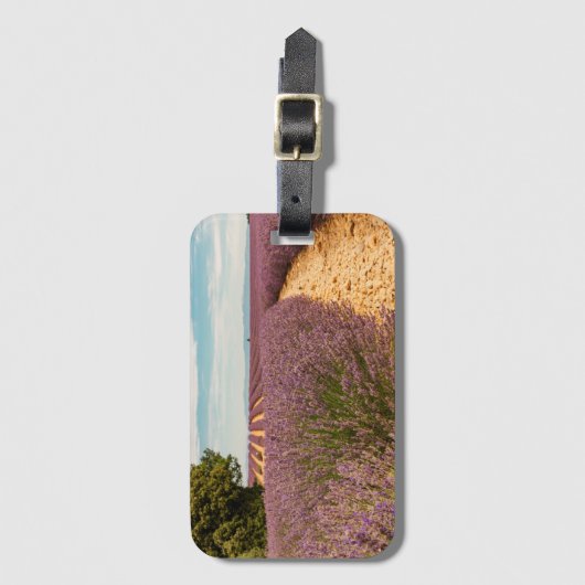 Reizen Thema Gift met Lavendel Foto Bagagelabel (Voorkant (verticaal))