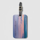 Reizen Thema Gift met Strandfoto Bagagelabel (Voorkant (verticaal))