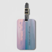 Reizen Thema Gift met Strandfoto Bagagelabel (Voorkant (verticaal))