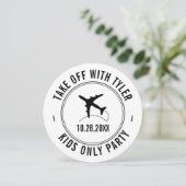 Reizen Thema Partij Gepersonaliseerde Vliegtuigtek Kaart (Staand voorkant)