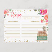 Reizen thema Vrijgezellenfeest Recept Kaart (Voorkant)