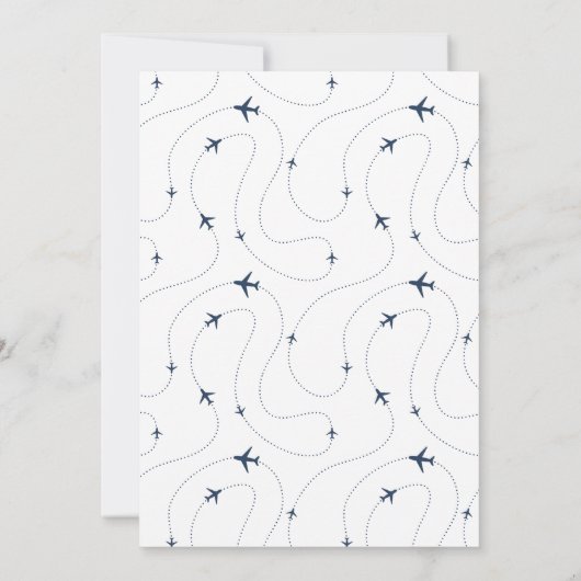 Reizen thema Wanderlust Huwelijksuitnodiging Kaart (Achterkant)