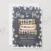 Reizen Thema Winter Bruids Douche Uitnodiging (Voorkant)