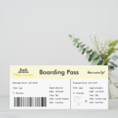 Reizen Thema Zwangerschapsaankondiging Kaart (geel (Staand voorkant)