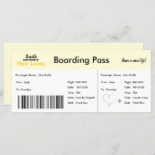 Reizen Thema Zwangerschapsaankondiging Kaart (geel (Voorkant / Achterkant)