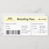 Reizen Thema Zwangerschapsaankondiging Kaart (geel (Voorkant)