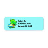 Reizen Trailer Scheur-drop Teardrop Adresetiketten Etiket (Voorkant)