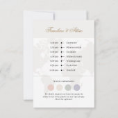 Reizen Trouwdetails Kaart met kleding en tijdlijn (Achterkant)