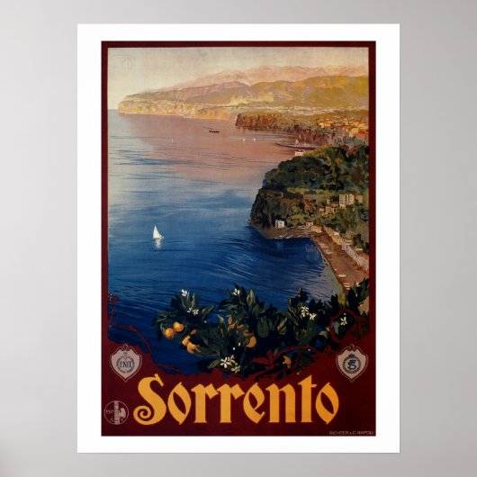 reizen van 1920 Sorrento in Italië Poster (Voorkant)
