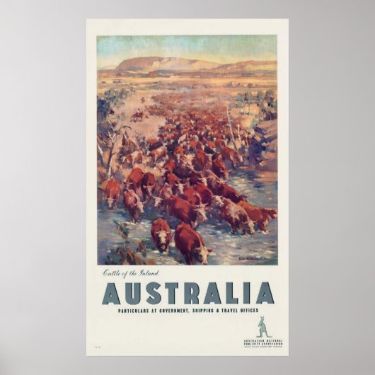  reizen van 1930 James North Australia Poster (Voorkant)