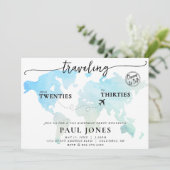 Reizen van 20 naar 30 jarige leeftijd kaart (Staand voorkant)